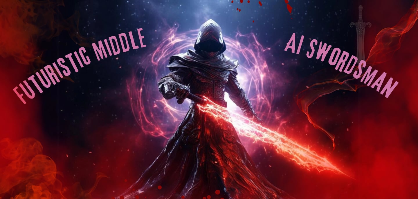 Futuristic Middle AI Swordsman