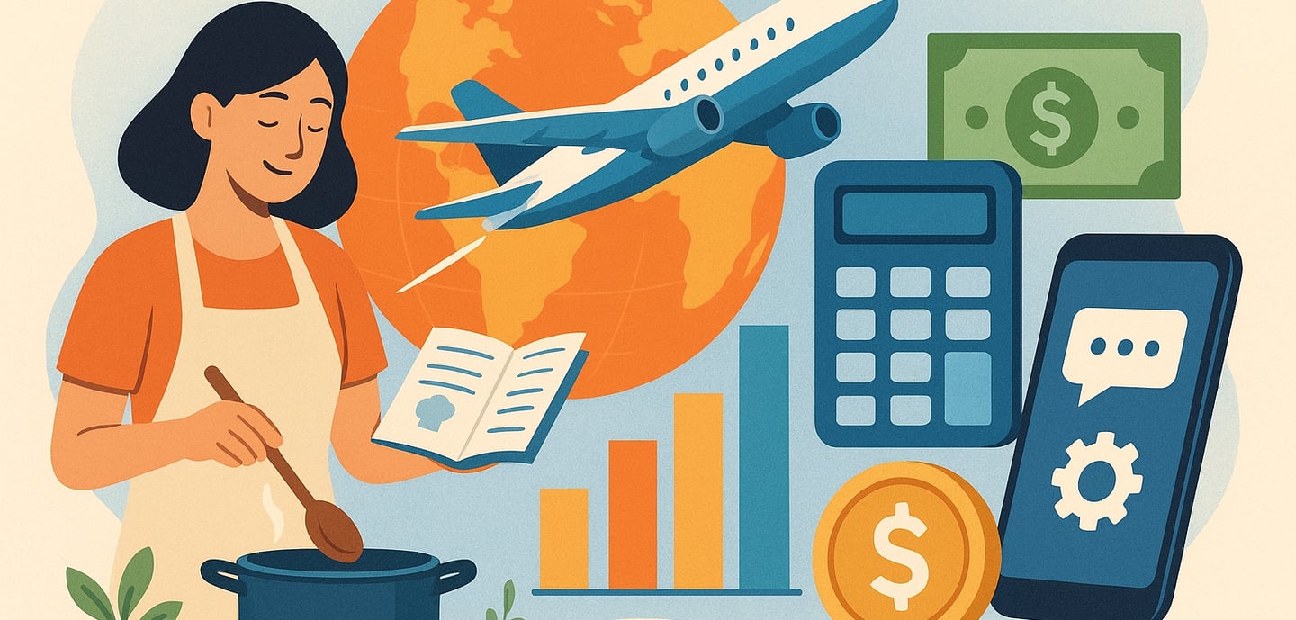 Homepage banner showcasing lifestyle, food, finance, and travel inspirations