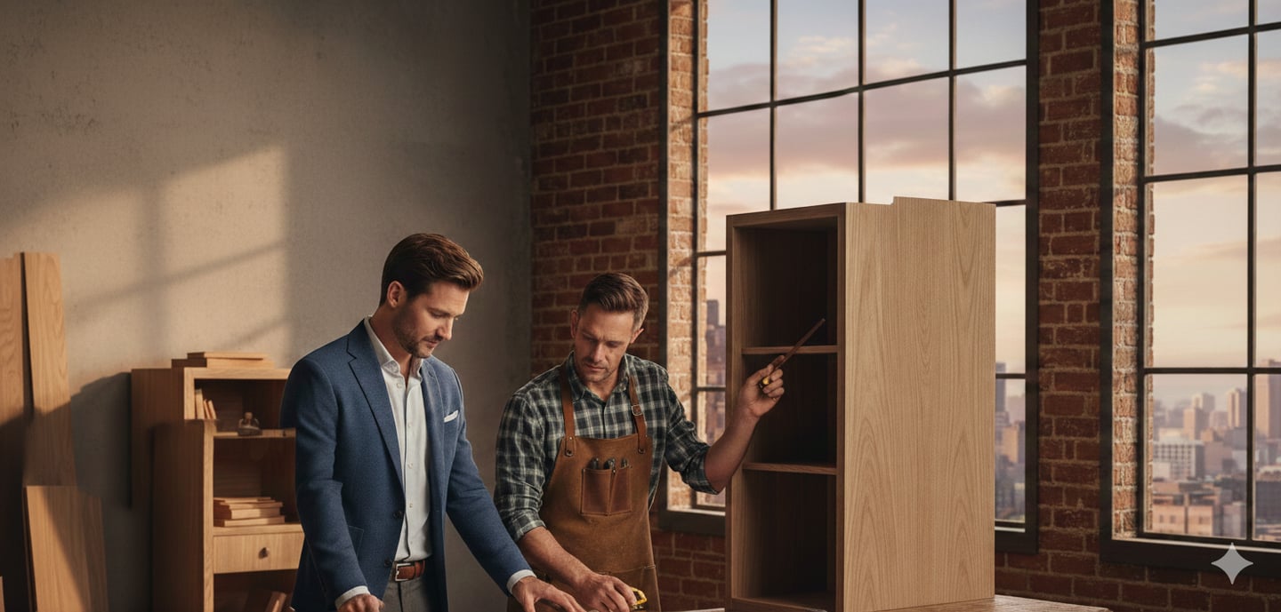 el cliente siendo atendido por el profesional de ensamblado en Láchar