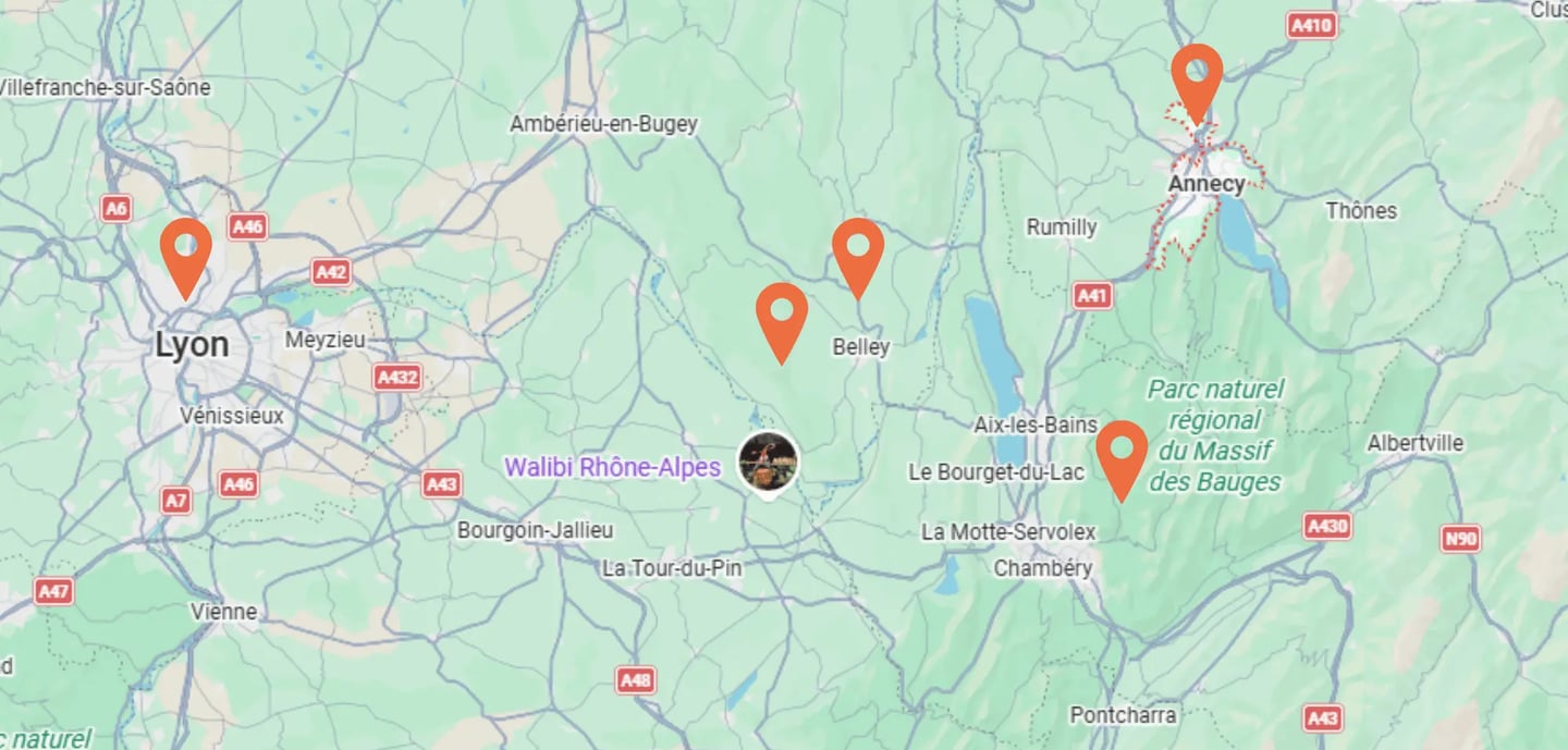 Ain • Savoie • Haute-Savoie • Isère • Lyon