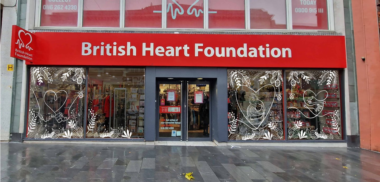 leicester_british_heart_foundation_window_painting_illustration_sonya_parra