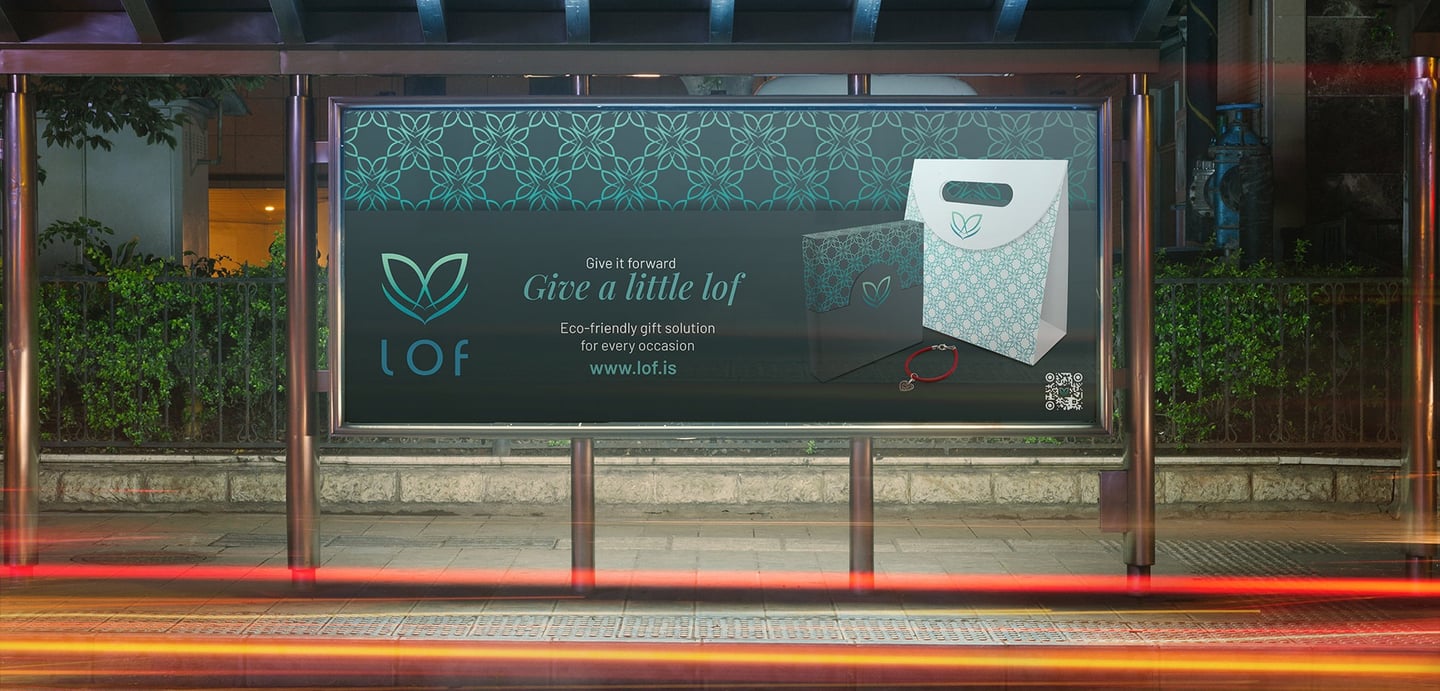 Bus-stop advertisement for LOF