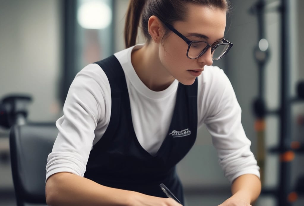 A focused individual participating in a hands-on training session with a mentor.