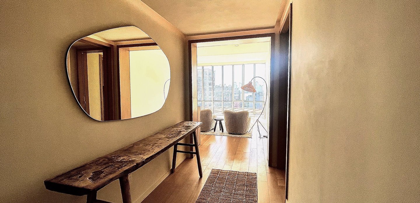 Limewash Foyer - Tribeca NYC. Natural lime wash.