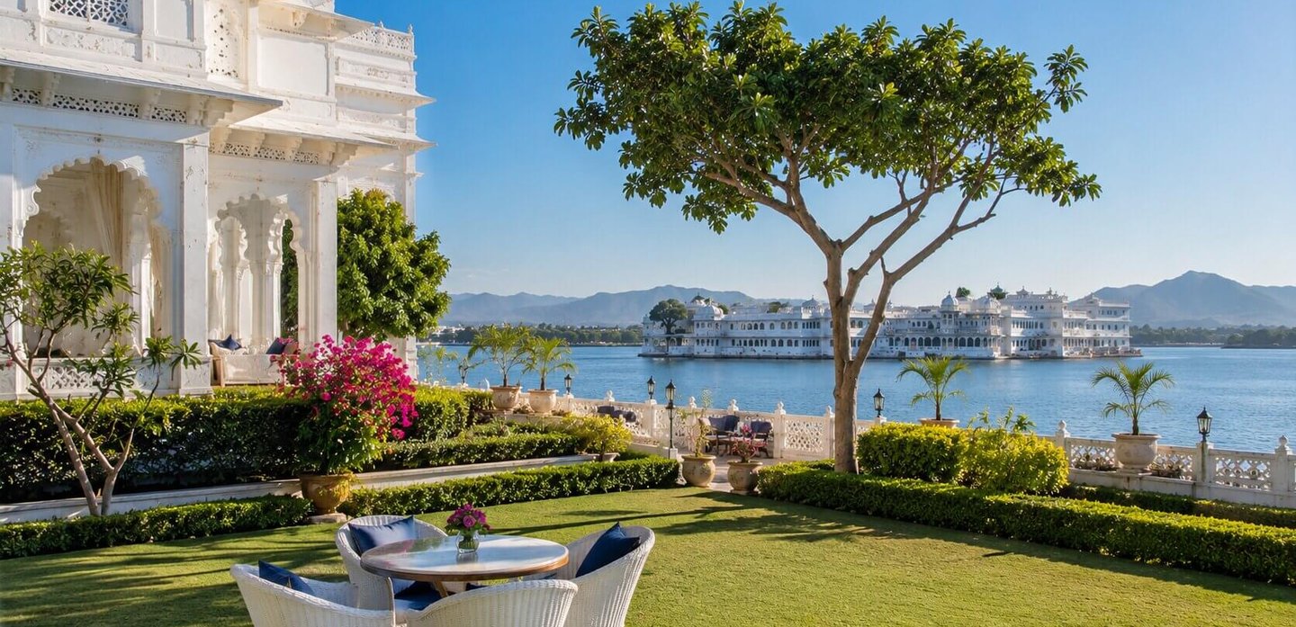 Lawns at Taj Lake Palace Udaipur