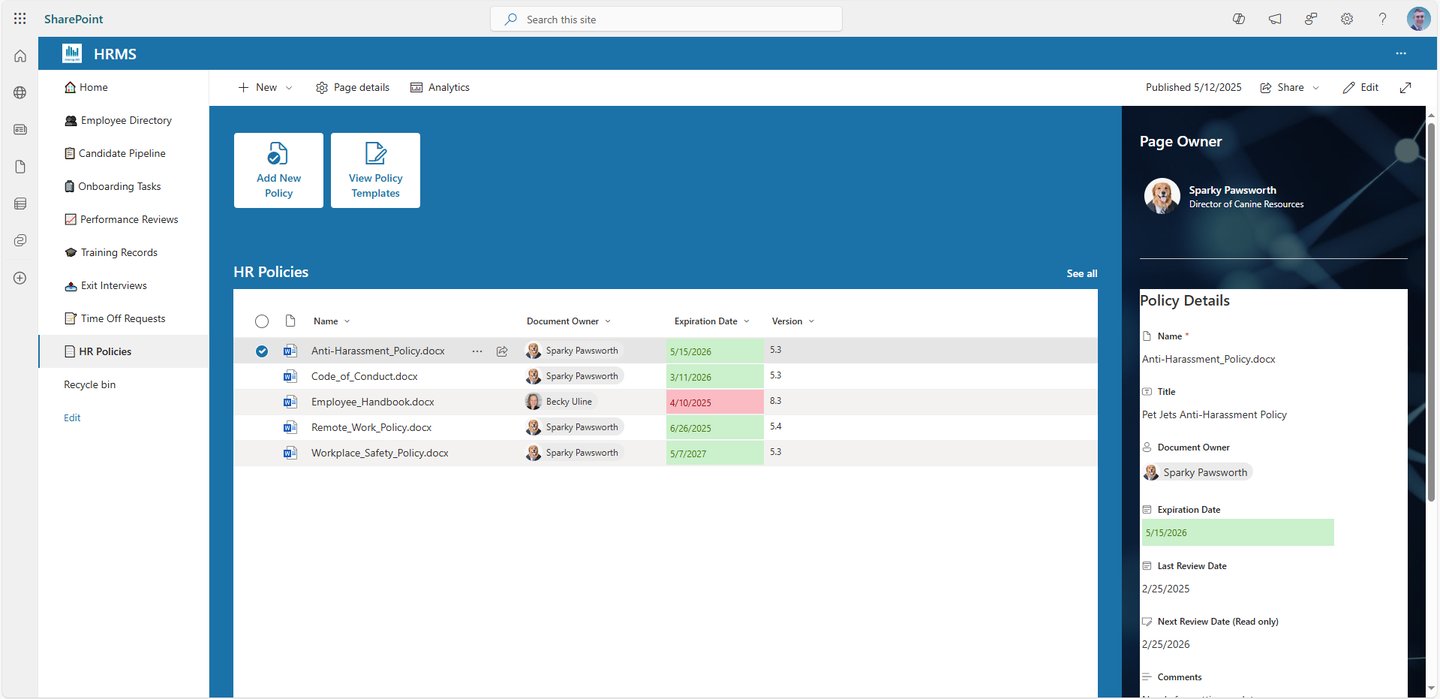 Policy Management for HR with SharePoint