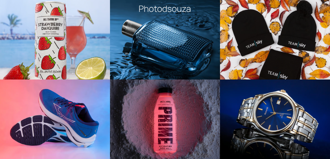 Website Banner Image showing six creative images of mine