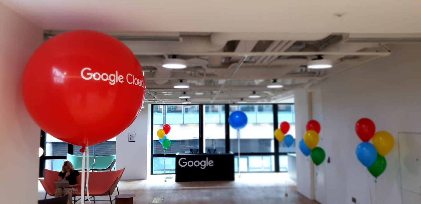 Branded balloons Google