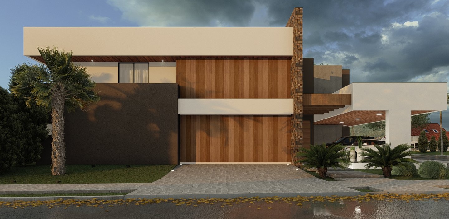 fachada contemporanea sobrado de esquina