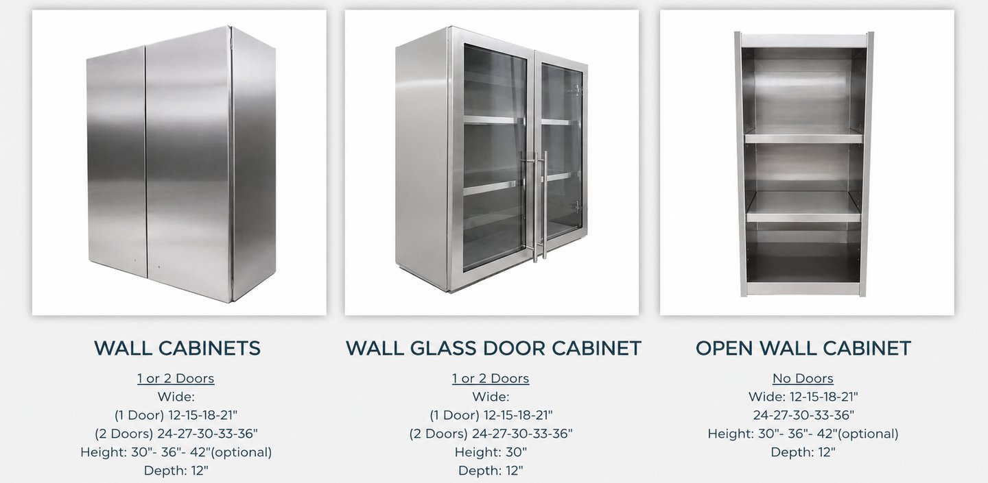 Upper Stainless Steel Cabinets by SteelCabinetry.com