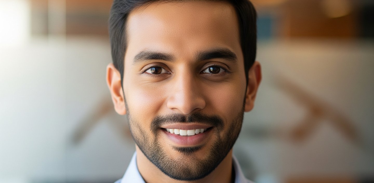 A professional consultant looking into the camera