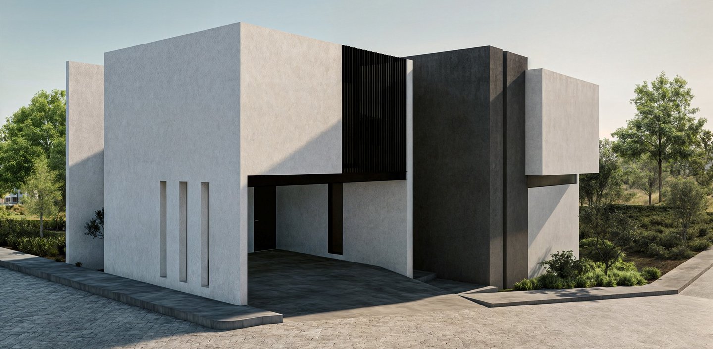 casa minimalista en tepic nayarit con acero y concreto aparente