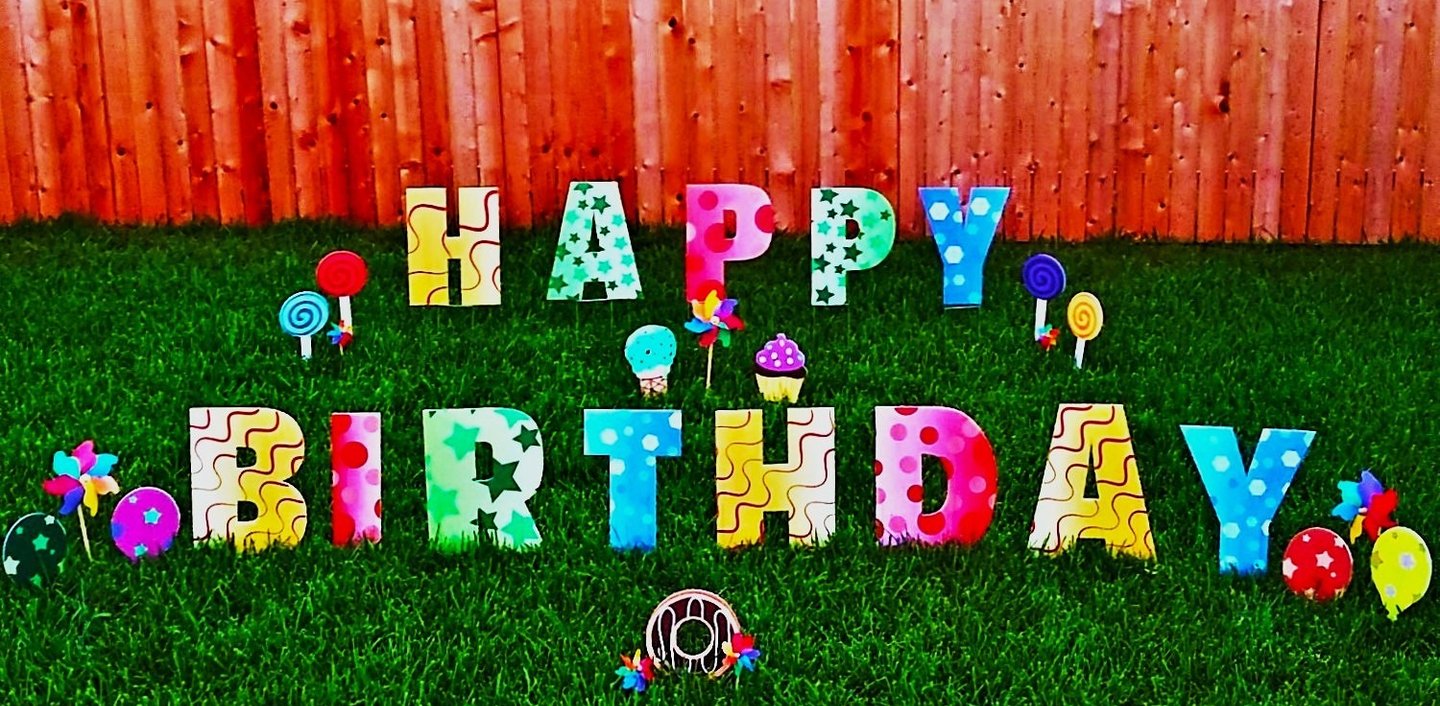 Happy Birthday Yard Displays