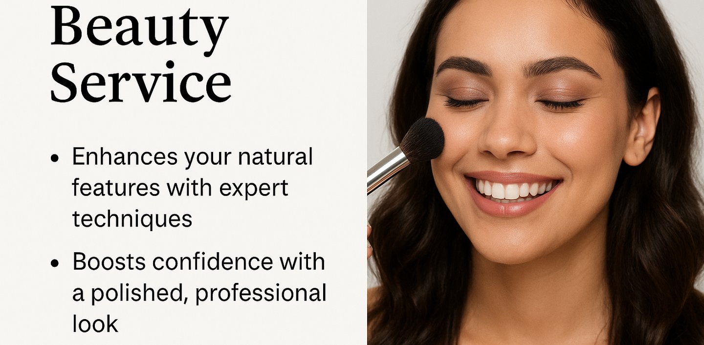 Makeup and beauty service demonstration at Glam S Beauty.