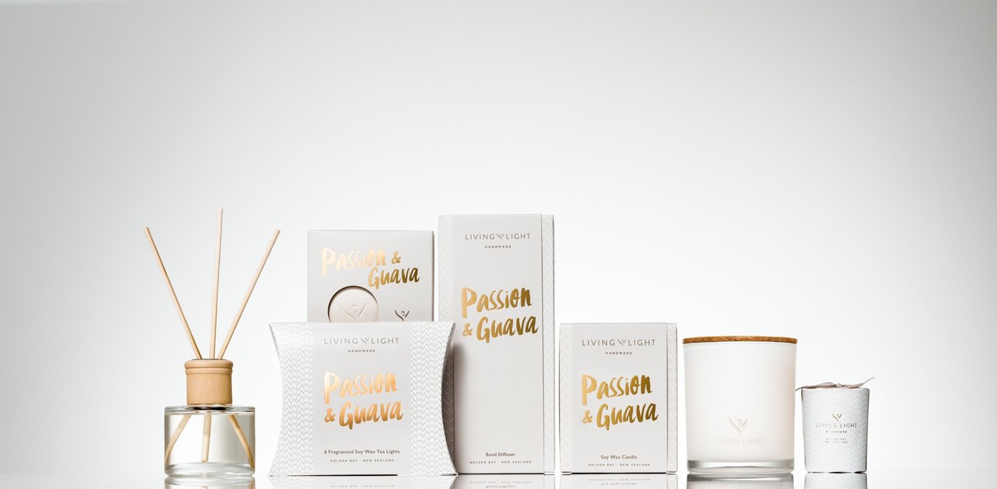 Product photography - a variety of candles and fragrances