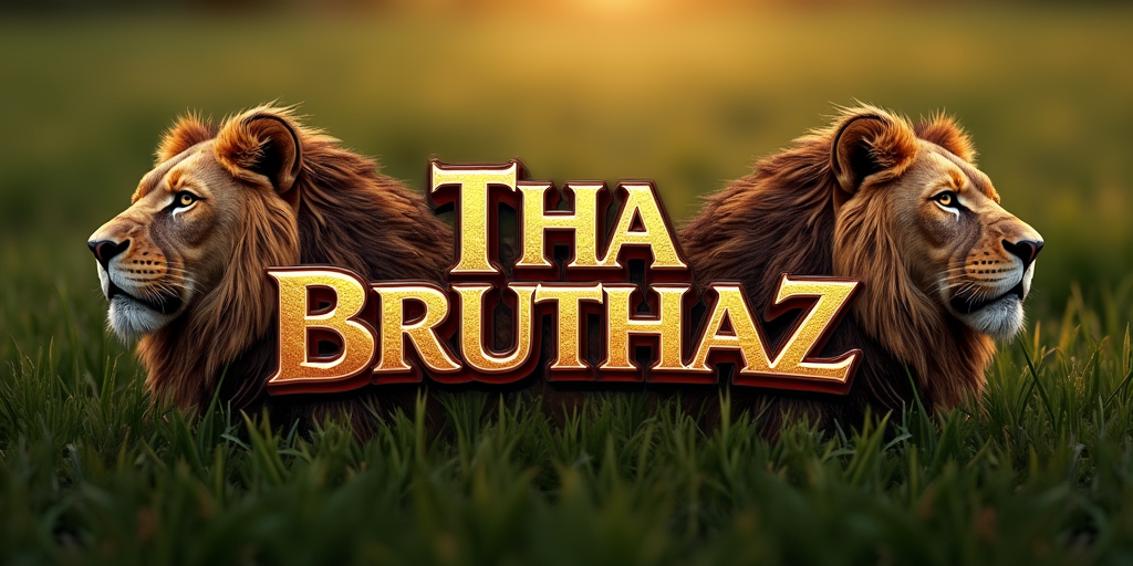 Tha Bruthaz at Disciples of Yahawashi banner showing two lions. 