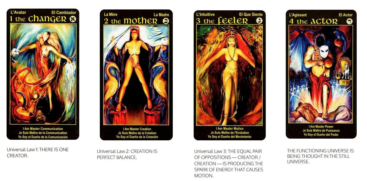 Tarot Cards 1 Changer 2 Mother 3 Feeler 4 Actor