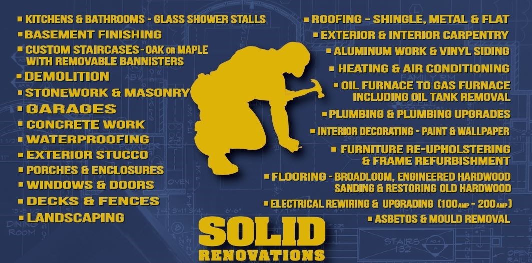 description of services offered by solid renovations