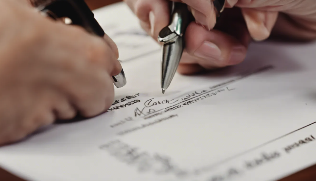 a person is writing a checklist of a checklist