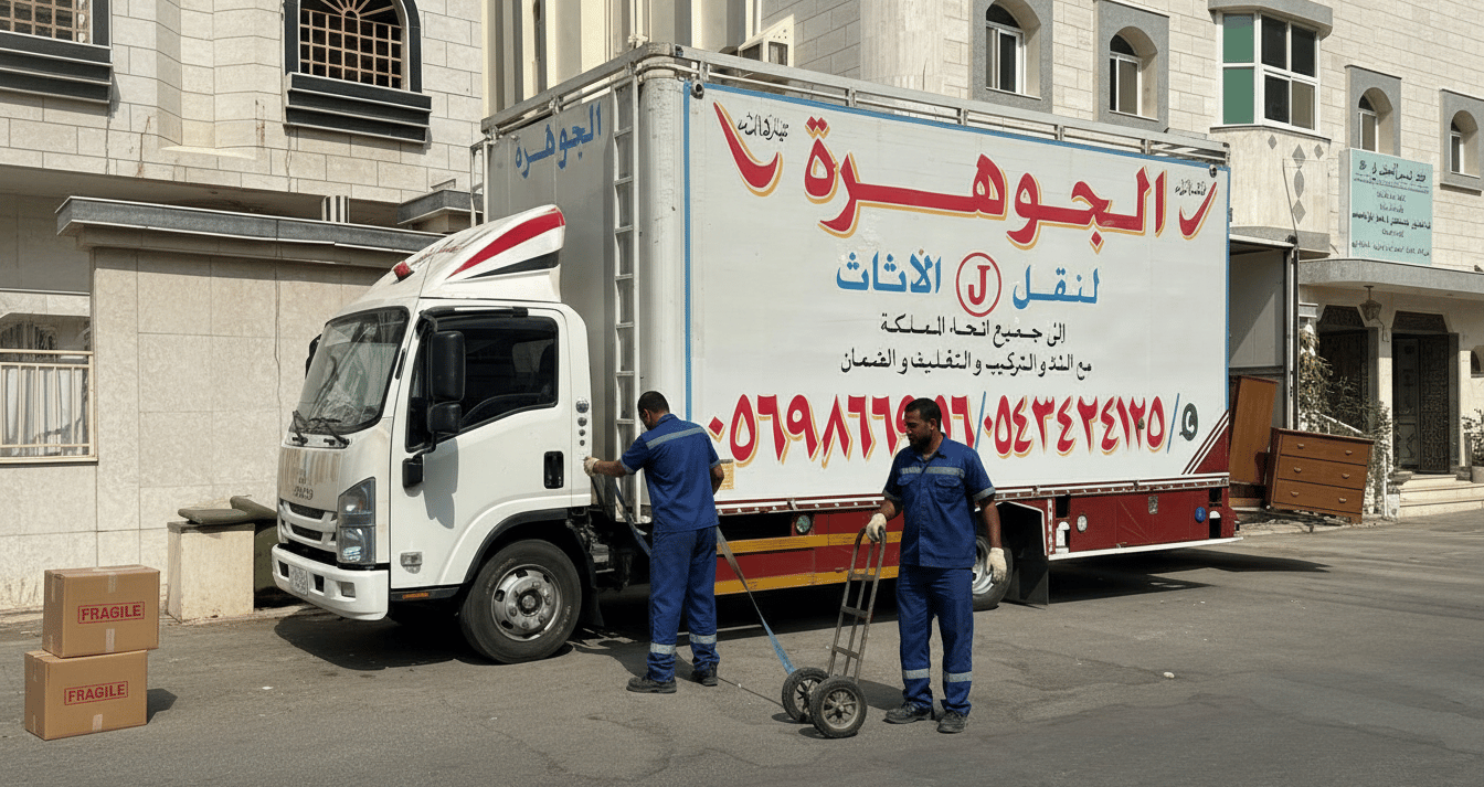 نقل عفش من جدة إلى مكة — شركة الجوهرة للنقل بين المدن