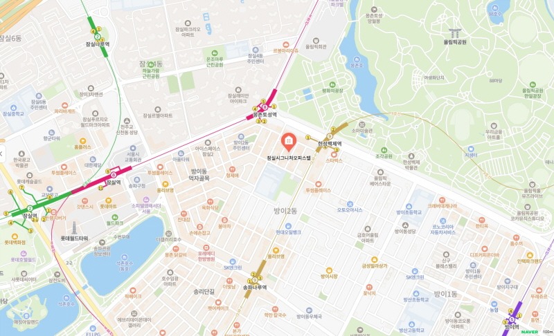 잠실시그니처 교통