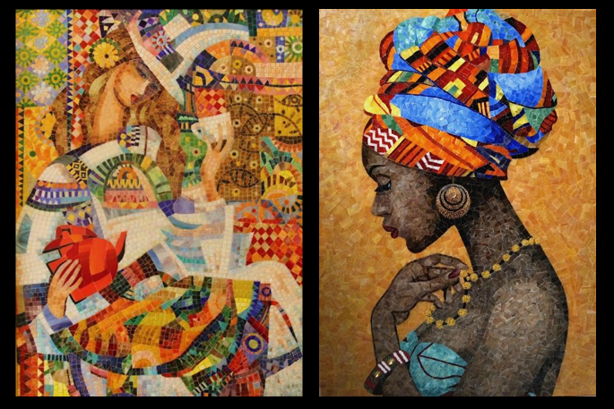 Glass Mosaic Mural , Custom Mosaic Mural