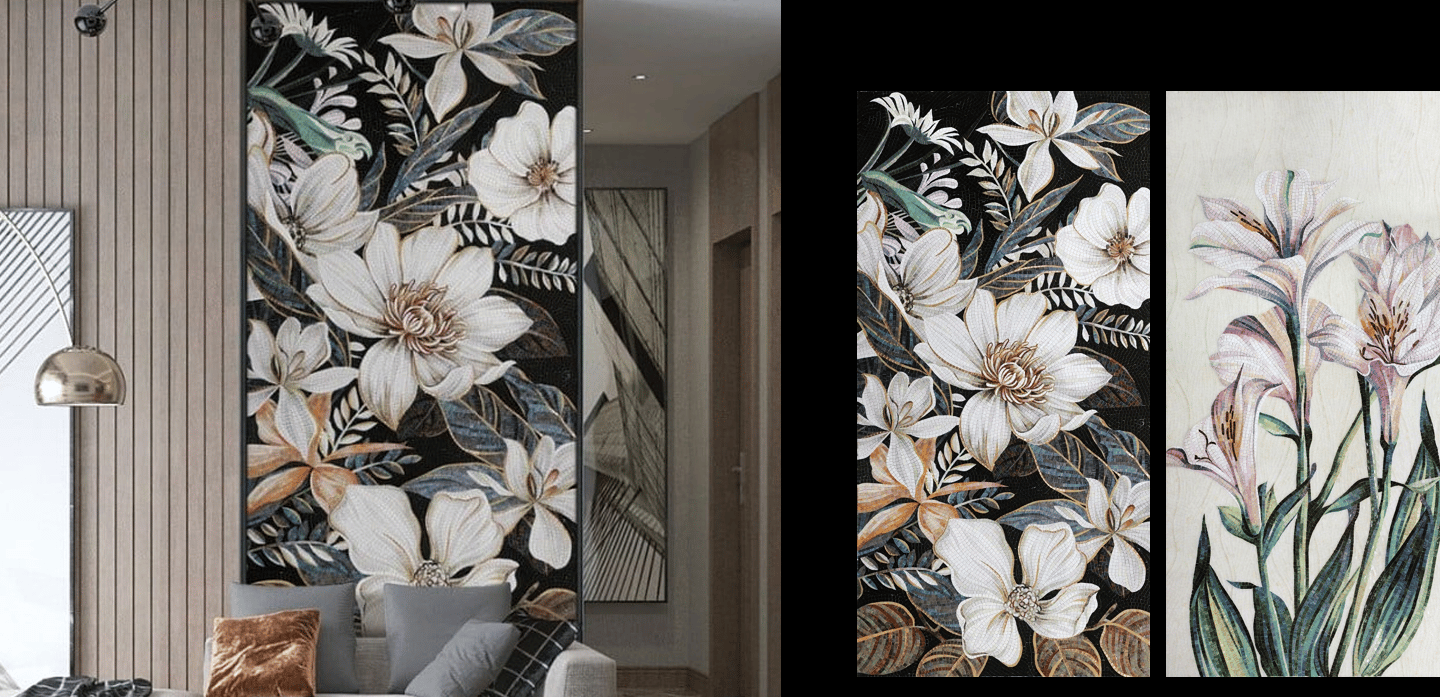 Glass Mosaic Mural , Custom Mosaic Mural