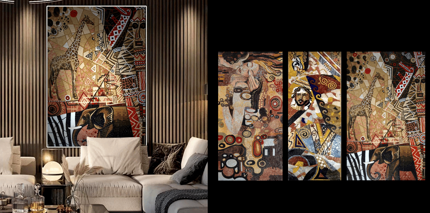 Glass Mosaic Mural , Custom Mosaic Mural