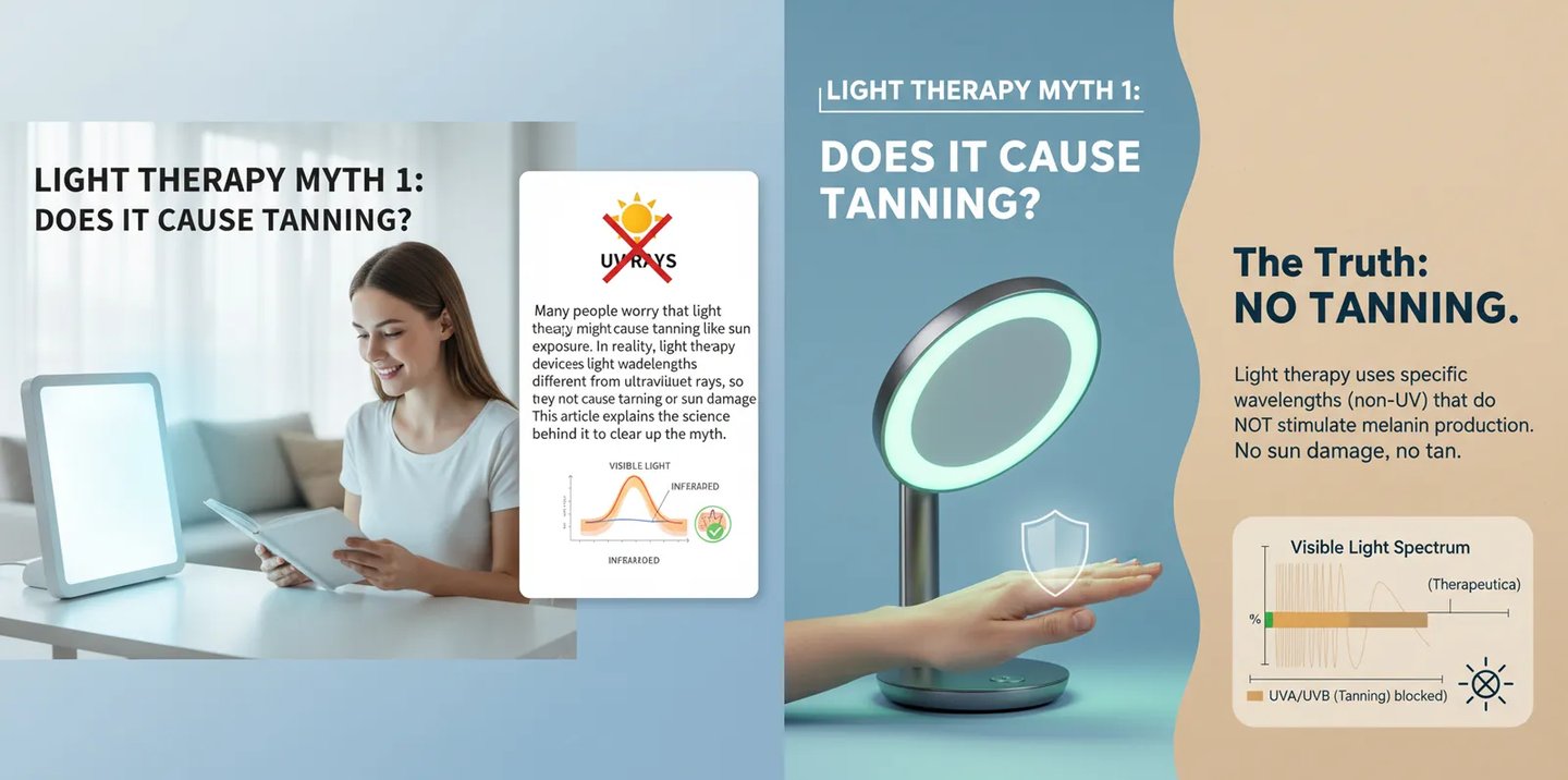 Light Therapy Myth 1: Does It Cause Tanning?