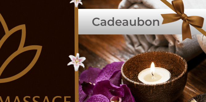 a spa with candles purlple lilly and the message giftcard