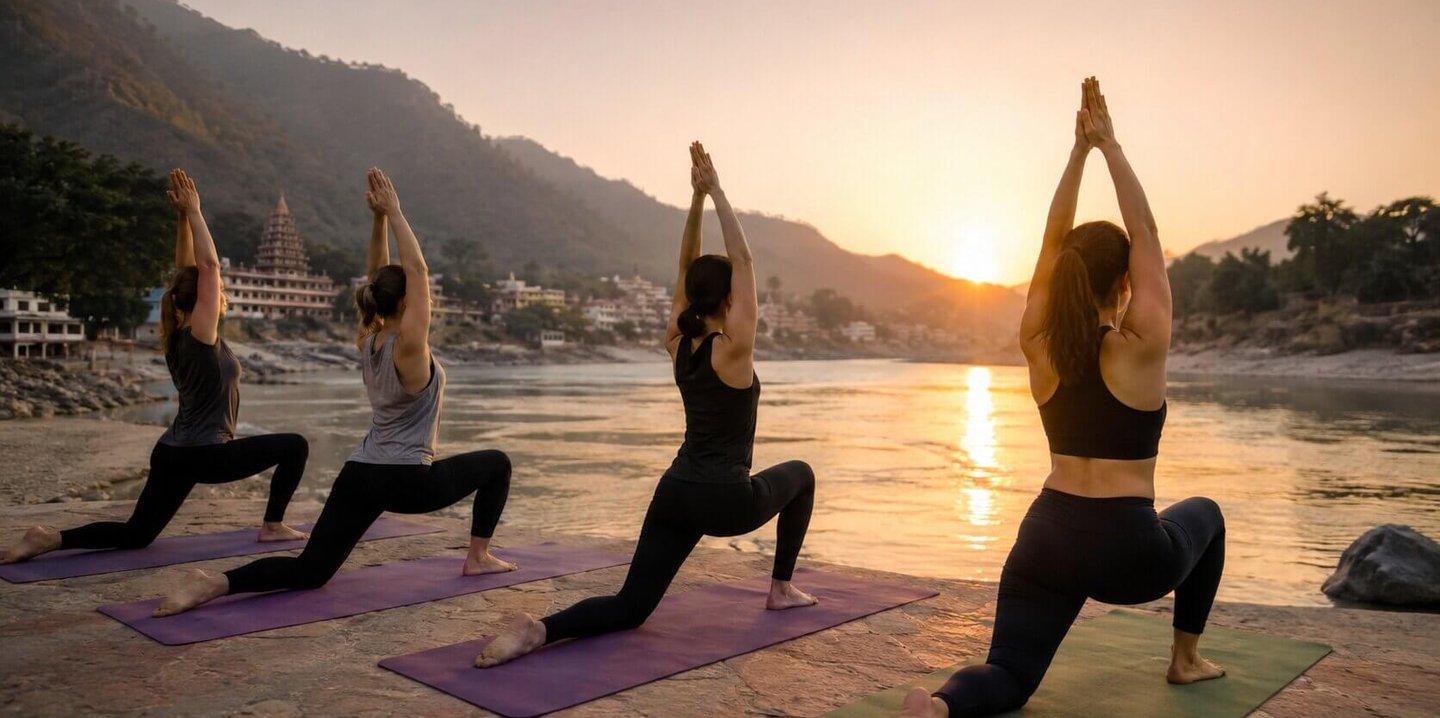 Yoga in Rishikesh, India