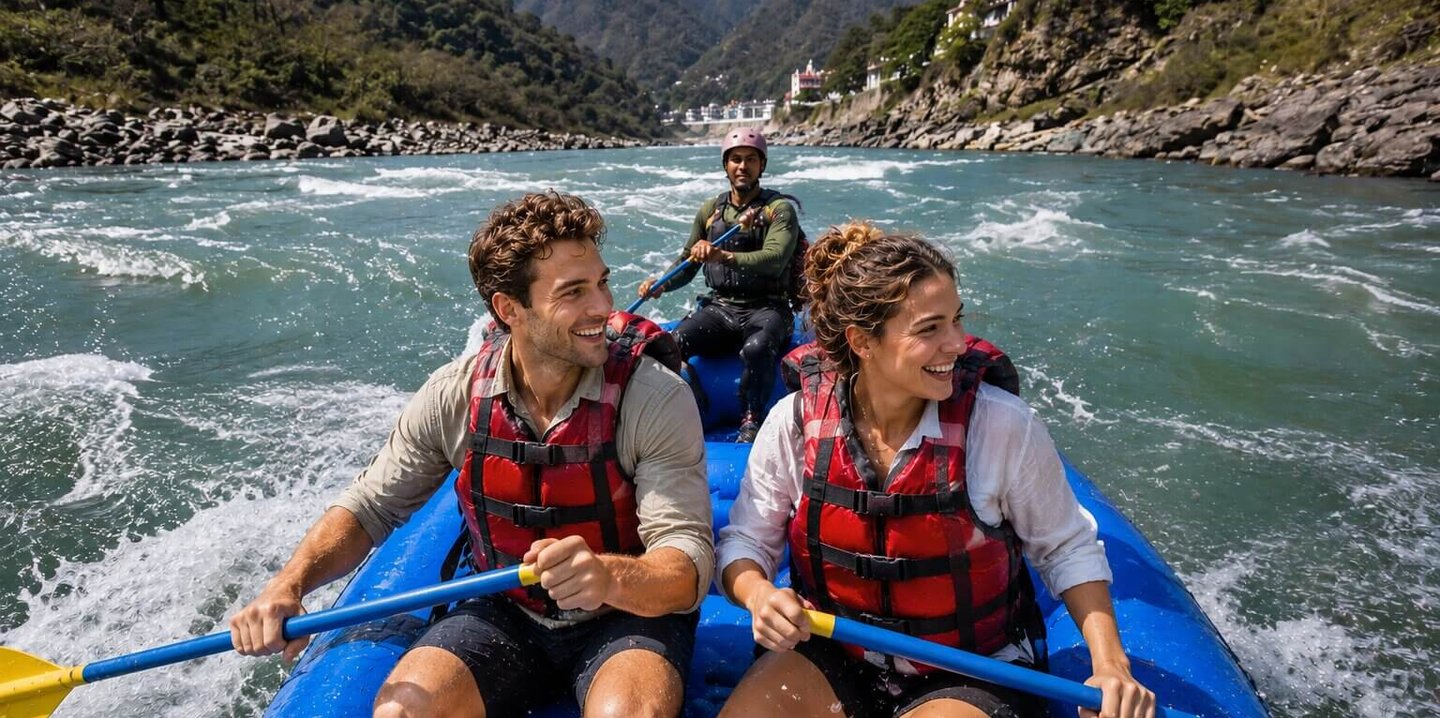 White water rafting in Rishikesh - India