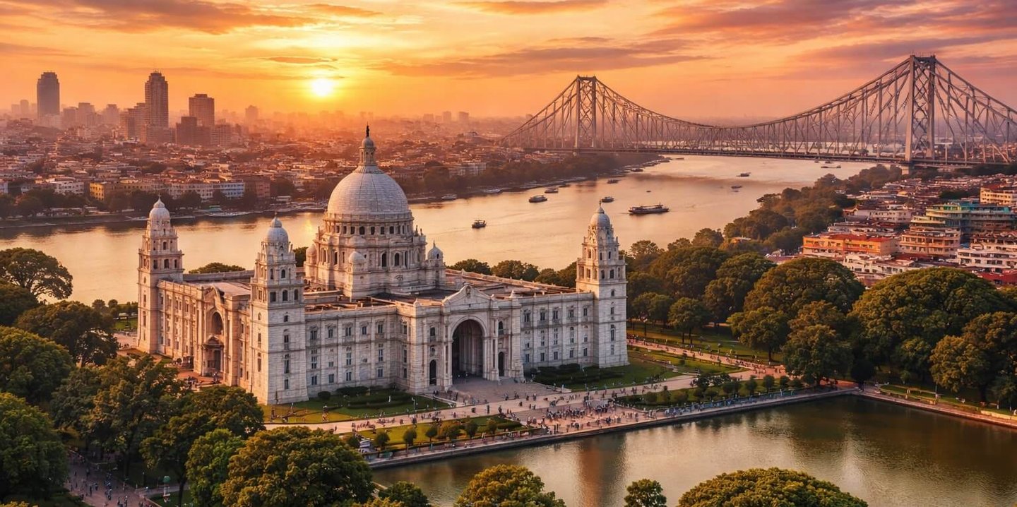 Kolkata at sun set