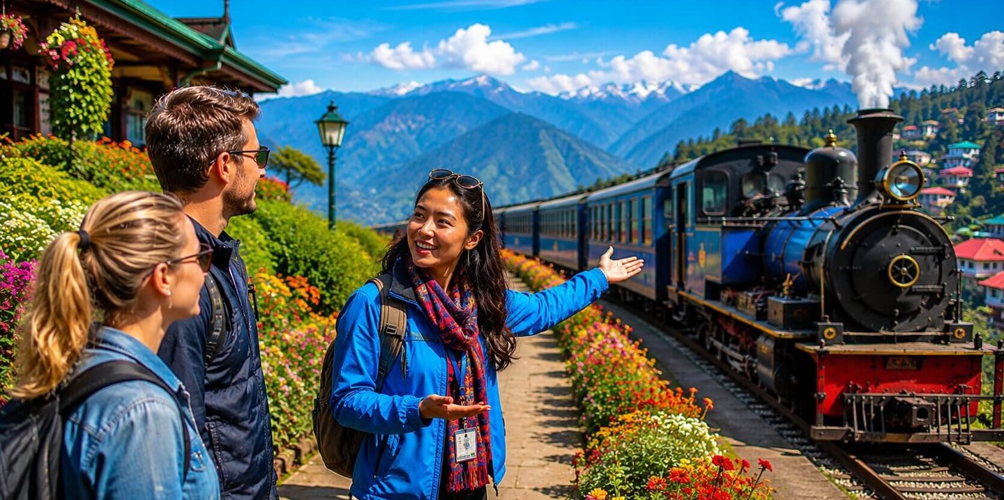 A ride in Darjeeling Toy Train