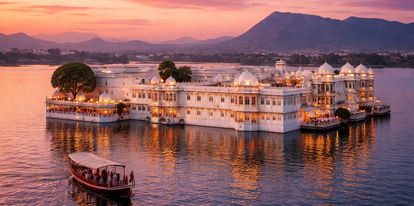 The Taj Lake Palace Hotel in Udaipur