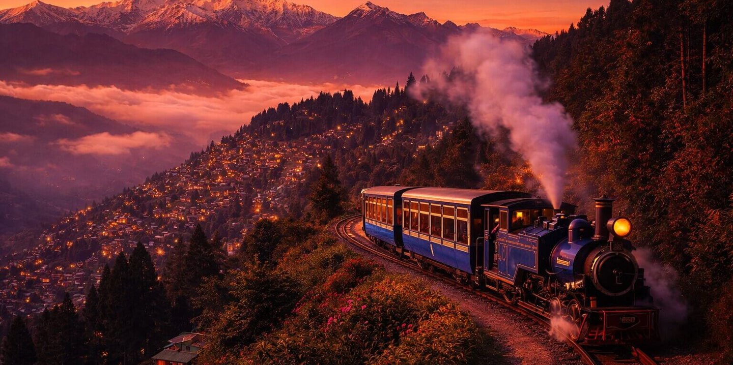 Toy train ride in Darjeeling
