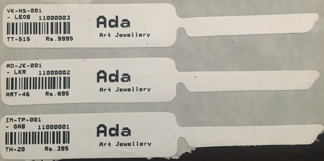 Barcode label and tag design and printing software for imitation jewellery retail billing