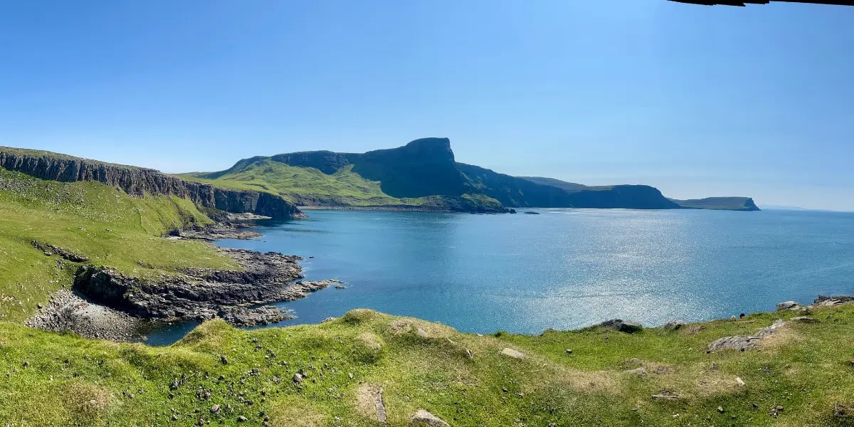 View across the bay at Neist Point on the Isle of Skye