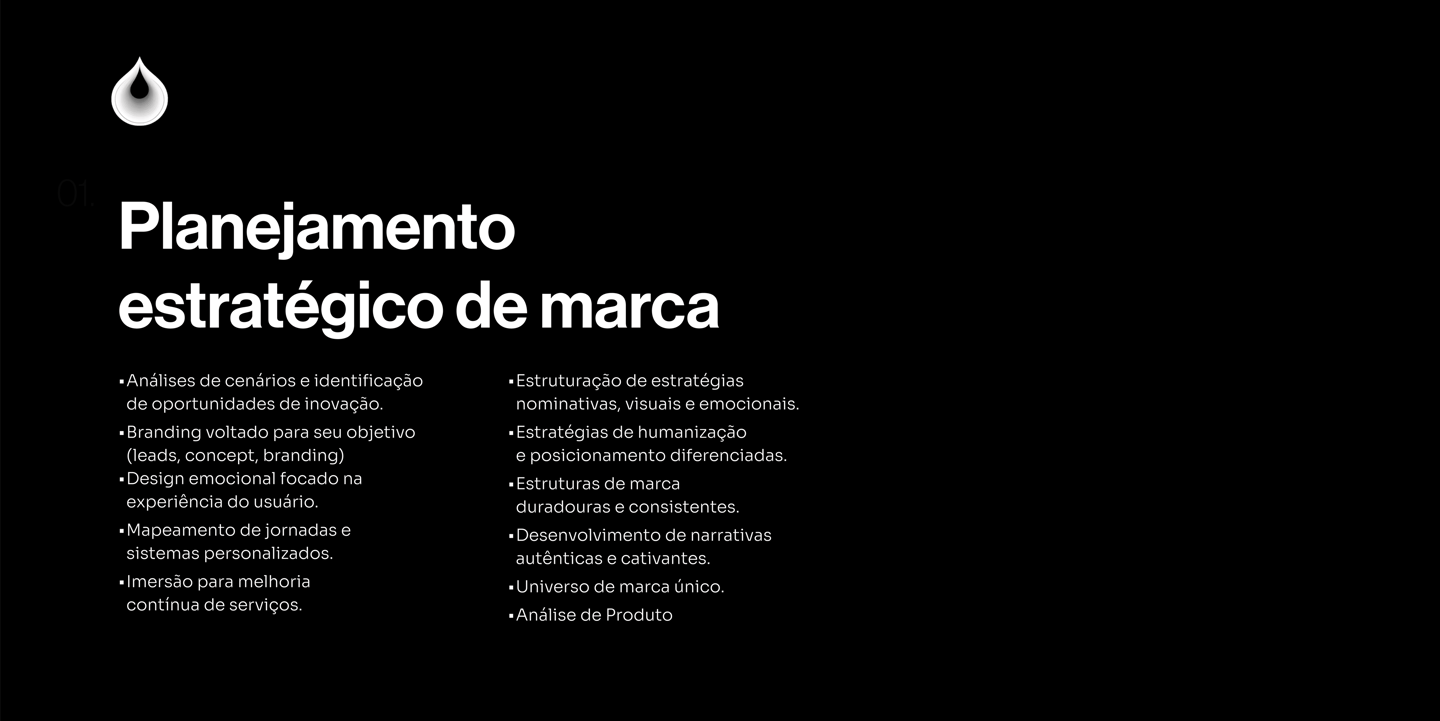 Serviços contidos dentro do planejamento estratégico de marca
