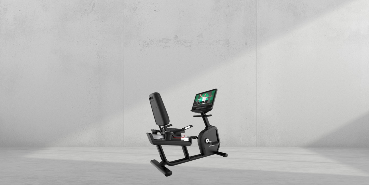 Life Fitness Integrity recumbent bike low impact UAE by FLYWHEEL ME Dubai