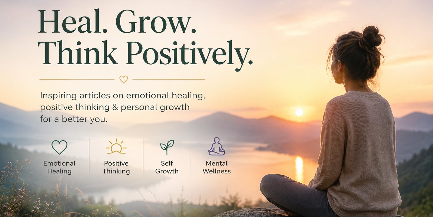 Woman meditating at sunset for emotional healing, positive thinking, and mental wellness.
