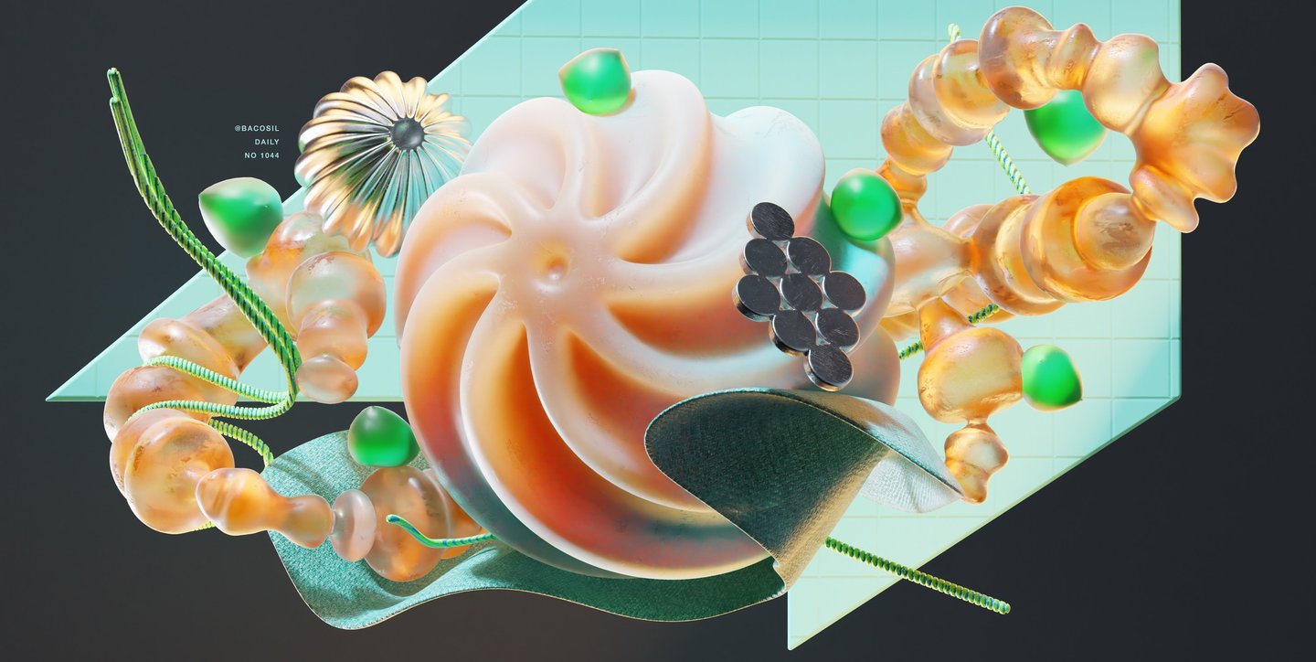 abstract composition built with simple shapes
