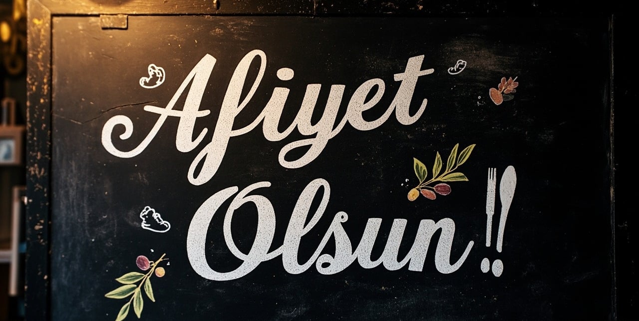 a sign that says, enjoy your meal