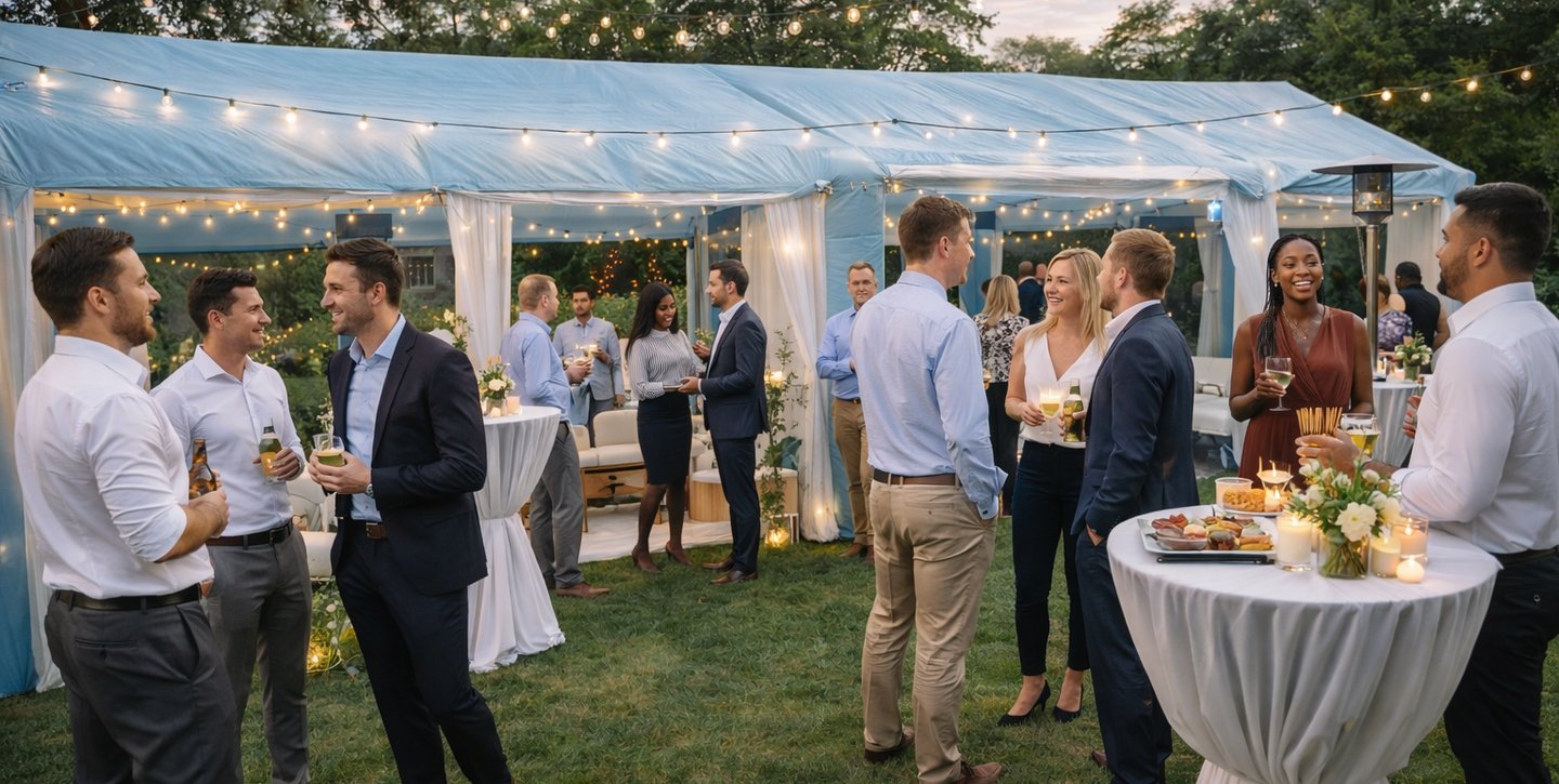 Espace événementiel extérieur clé en main avec La bulle rose Toulouse