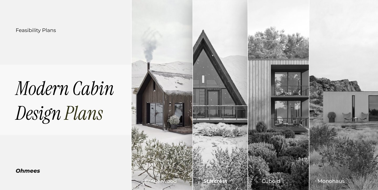 Modern cabin plans, floor plans & blueprint