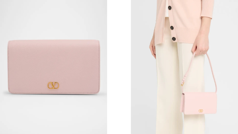 valentino v-logo strap wallet. 