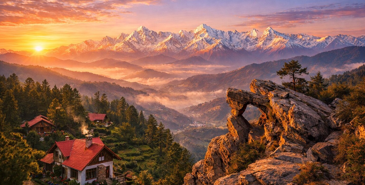 Sunrise over Chauli Ki Jali