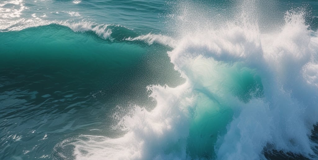 two men standing on a boat in the ocean