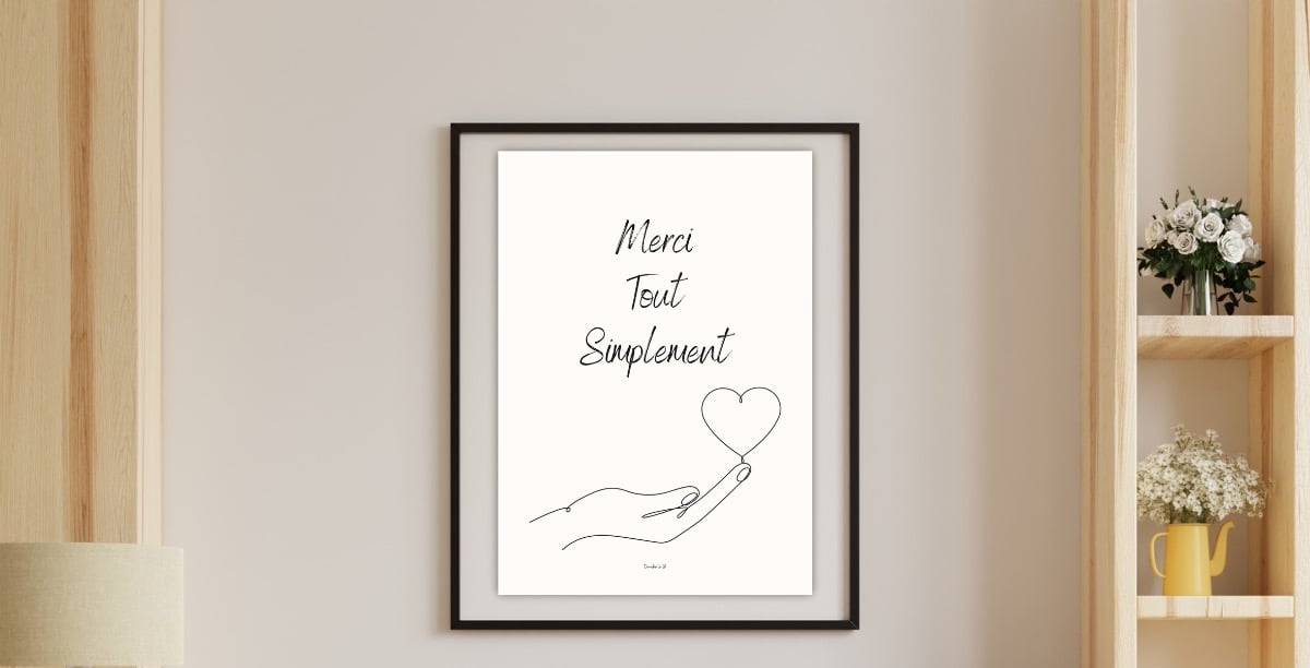 collection de posters numériques Merci