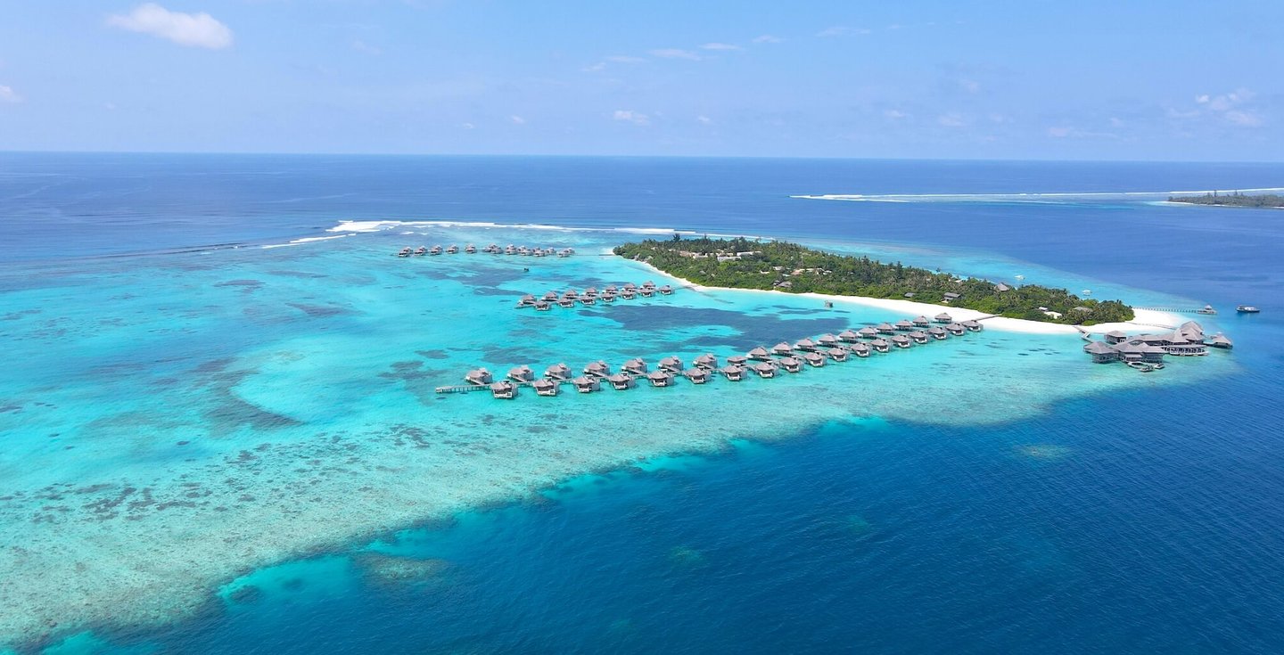 Six Senses Laamu Maldives island view